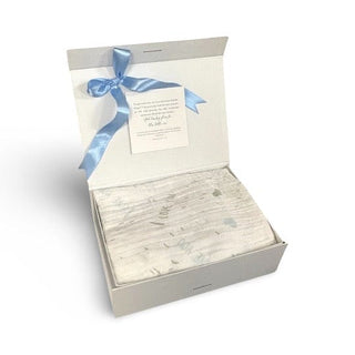 Swaddle Muslin Blanket - I LOVE YOU, Boy Newborn Gift HeyPeacock