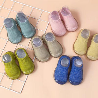 Organic Cotton Barefoot Sock Shoes for Babies & Toddlers – Clear Sole Gripper Sock Shoes ozznekshoes Size: 6 - 12 Months Color: Pink
