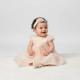 Christening Pink 3 Piece Set 3 PCS Set Honey and Hive Size: 0-3M