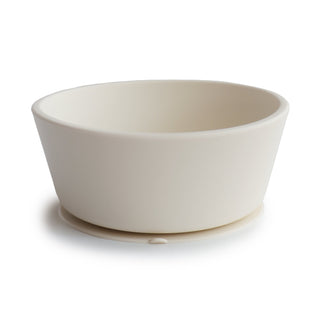 Silicone Suction Bowlsilicone tablewareMushieColor: Ivory