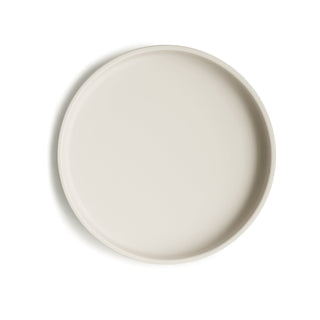 Classic Silicone Suction Plate silicone tableware Mushie Color: Ivory