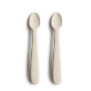 Silicone Feeding Spoons 2-Packsilicone tablewareMushieColor: Ivory