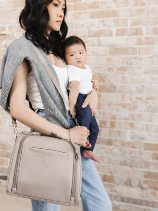 Insulated Bottle Bag - Taupe Insulated Bottle Bag JuJuBe