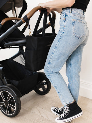 Utility-Strap Tote Diaper Bag - Black Utility-Strap Tote JuJuBe