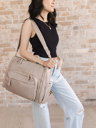Satchel Diaper Bag - Taupe Satchel JuJuBe