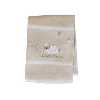 Lamb Baby Blanket, Ecru Blanket Melange Collection