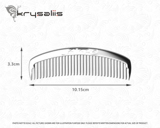 ABC Sterling Silver Baby Comb by Krysaliis Combs All Silver Gifts