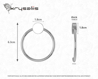 Krysaliis Sterling Silver Teether Rattle - Flat Ring Sterling Silver Rattle All Silver Gifts