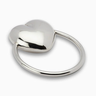 Krysaliis Sterling Silver Baby Teether Rattle - Heart Sterling Silver Rattle All Silver Gifts
