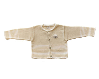 Lamb Cardigan, Ecru, Boys Clothing Melange Collection Size: 6 months