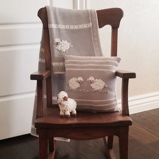 Lamb Baby Blanket, Grey Blanket Melange Collection