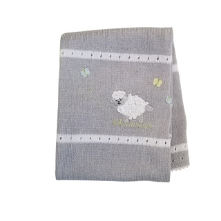 Lamb Baby Blanket, Grey Blanket Melange Collection