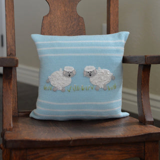 Lamb 10" Pillow, Blue Pillow Melange Collection