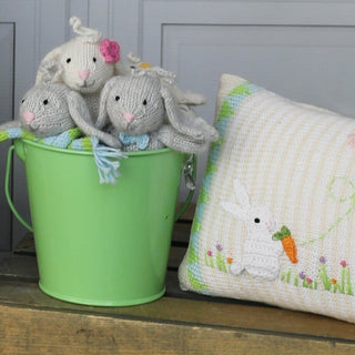 Bunny with Pastel Accessory Ornament - Set of 6 Knit Ornament Melange Collection