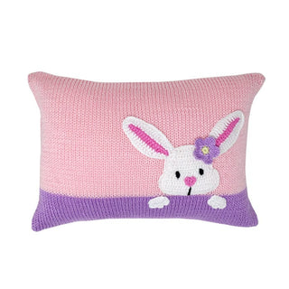 Bunny Peekaboo Mini Pillow, Pink Pillow Melange Collection