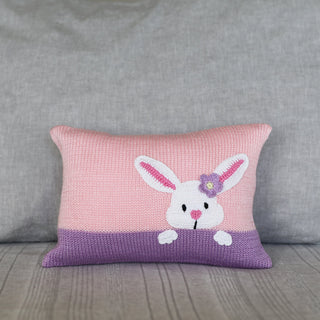 Bunny Peekaboo Mini Pillow, Pink Pillow Melange Collection
