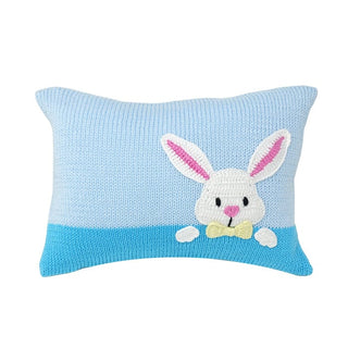 Bunny Peekaboo Mini Pillow, Blue Pillow Melange Collection