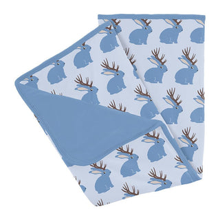 Baby Boys Print Bamboo Stroller Blanket - Dew Jackalope KicKee Pants Size: One Size