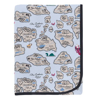 KicKee Pants Baby Boys Print Swaddling Blanket - Dew Pirate Map