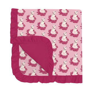 KicKee Pants Baby Girls Print Ruffle Stroller Blanket - Cake Pop Thumbelina