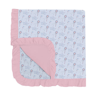 KicKee Pants Baby Girls Print Ruffle Stroller Blanket - Dew Magical Princess