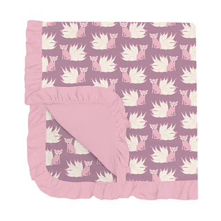 KicKee Pants Baby Girls Print Ruffle Stroller Blanket - Pegasus Kitsune