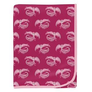 KicKee Pants Baby Girls Print Swaddling Blanket - Dragon Fruit Phoenix