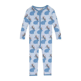 Boy's Print Bamboo Convertible Sleeper with Zipper - Dew Jackalope Baby & Toddler Sleepwear