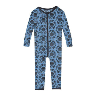 Boy's Print Bamboo Convertible Sleeper with Zipper - Dream Blue Four Dragons Baby & Toddler Sleepwear