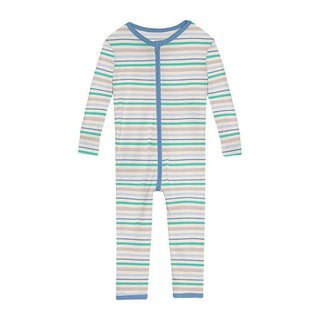 Boy's Print Bamboo Convertible Sleeper with Zipper - Mythical Stripe Baby & Toddler Sleepwear