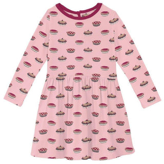Girl's Print Bamboo Long Sleeve Twirl Dress - Lotus Pies (15ANV) Baby & Toddler Dresses