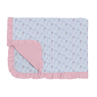 KicKee Pants Girl's Print Ruffle Toddler Blanket - Dew Magical Princess