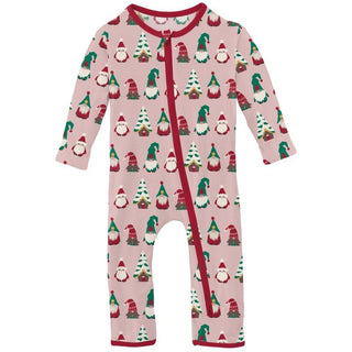 Bamboo Coverall with 2-Way Zipper - Baby Rose Gnomes Baby & Toddler Sleepwear