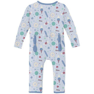 Print Bamboo Coverall with 2-Way Zipper - Dew Candy Dreams Baby & Toddler Sleepwear