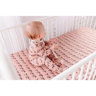 Bamboo Footie with 2-Way Zipper - Blush Rudolph Baby & Toddler Sleepwear