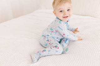 Print Bamboo Footie with 2-Way Zipper - Dew Candy Dreams Baby & Toddler Sleepwear