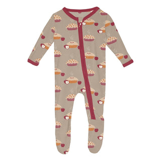 Bamboo Footie with 2-Way Zipper - Fall Pies Baby & Toddler Sleepwear