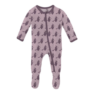 Bamboo Footie with 2-Way Zipper - Sweet Pea Witch Baby & Toddler Sleepwear
