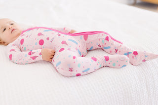 Girl's Print Bamboo Footie with 2-Way Zipper - Cake Pop Candy Dreams Baby & Toddler Sleepwear