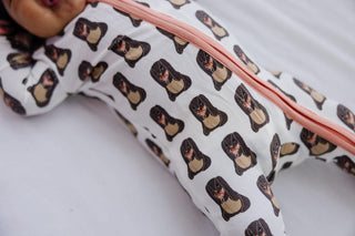 Bamboo Footie with 2-Way Zipper - Natural Velveteen Rabbit Baby & Toddler Sleepwear