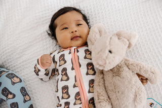 Bamboo Footie with 2-Way Zipper - Natural Velveteen Rabbit Baby & Toddler Sleepwear