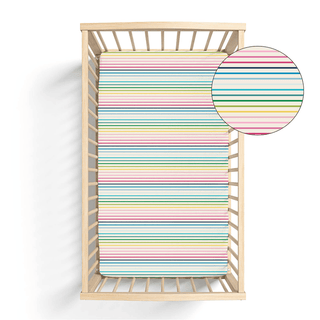 Kickee Pants Fitted Crib Sheet - Happy Stripe
