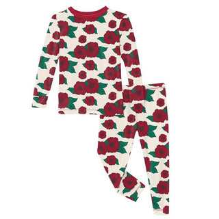 Bamboo Long Sleeve Pajama Set - Holiday Poppies Baby & Toddler Sleepwear