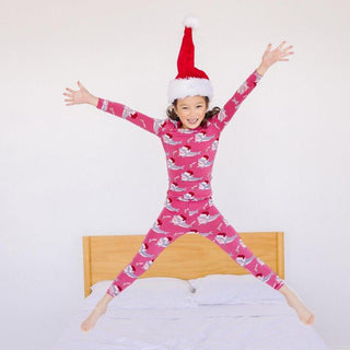 Bamboo Long Sleeve Pajama Set - Winter Rose Holiday Sharks Baby & Toddler Sleepwear