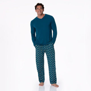 Bamboo Pajama Pants - Peacock Nutcrackers Pajamas
