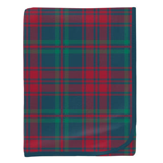 Bamboo Swaddling Blanket - Peacock Plaid KicKee Pants Size: One Size
