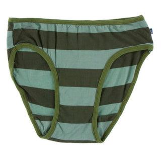 Bamboo Underwear - Paleontology Fauna Stripe with Moss Toddler Underwear