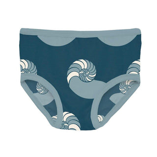 Bamboo Underwear - Peacock Nautilus Toddler Underwear