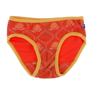 Bamboo Underwear - Poppy Marigold Lattice with Marigold Toddler Underwear