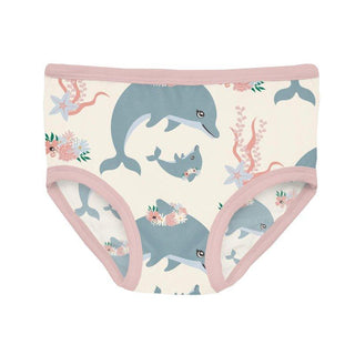 Bamboo Underwear (Set of 3) - Natural Dolphins, Baby Rose & Baby Rose Stripe Toddler Underwear